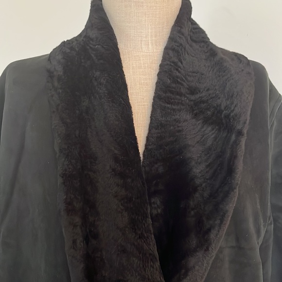 Ivan Grundahl genuine leather shearling long coat - Picture 3 of 15